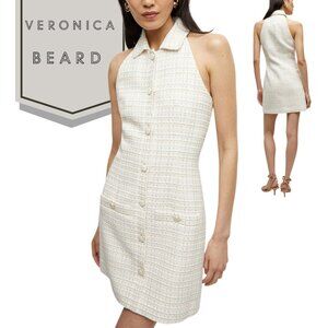 VERONICA BEARD Roxanne Tweed Button-Up Mini Dress. Size 4.